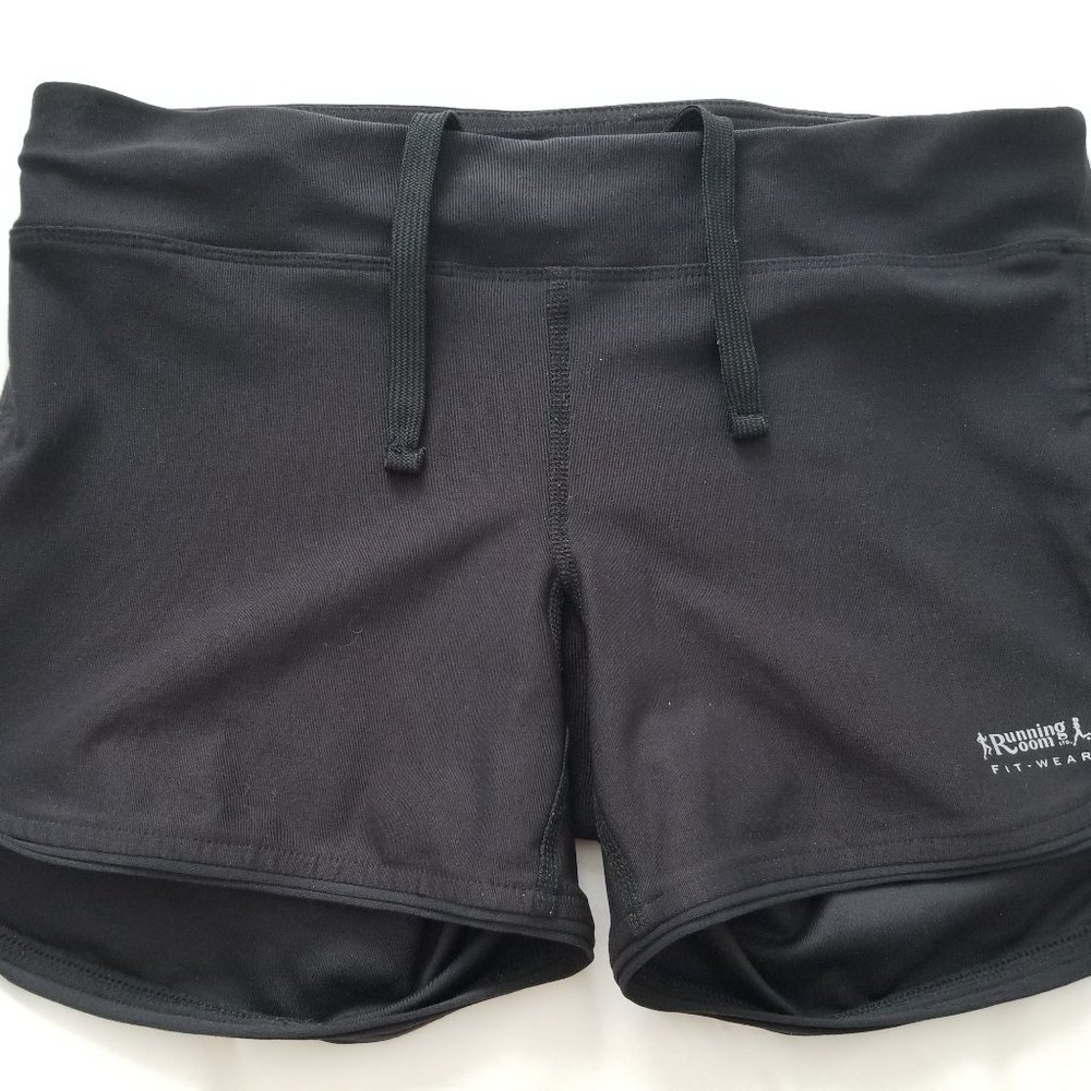 Running room black fitted shorts